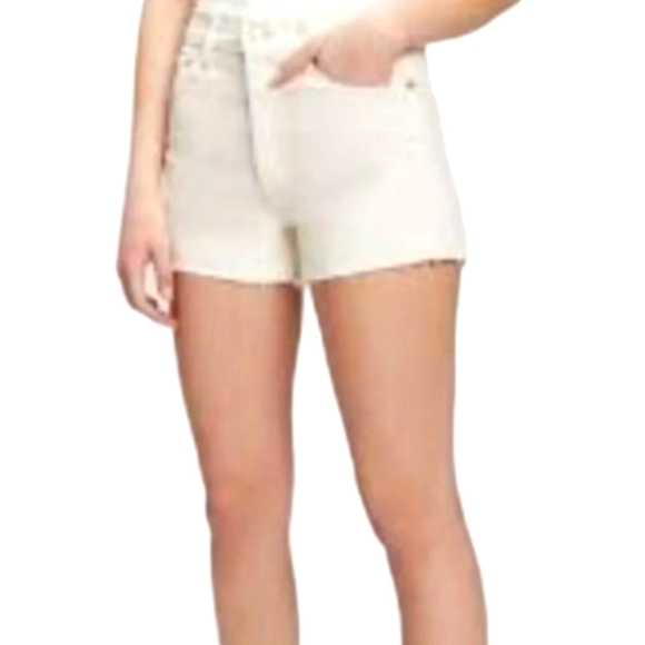 GAP White Cheeky High Rise Denim Shorts NWT 29 Tall - Picture 1 of 13